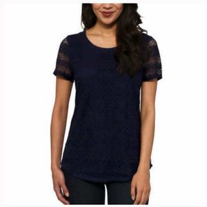 ✨3xHP✨Leo & Nicole Ladies Short Sleeve Lace Top ✨